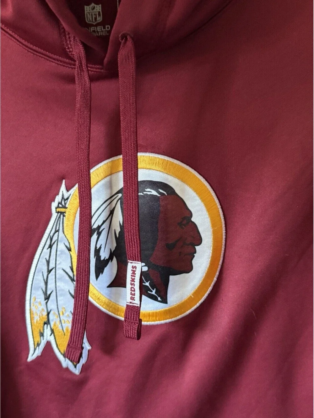 Nike Washington Redskins Hoodie Mens L Burgundy Therma-FIT NFL On-Field Apparel